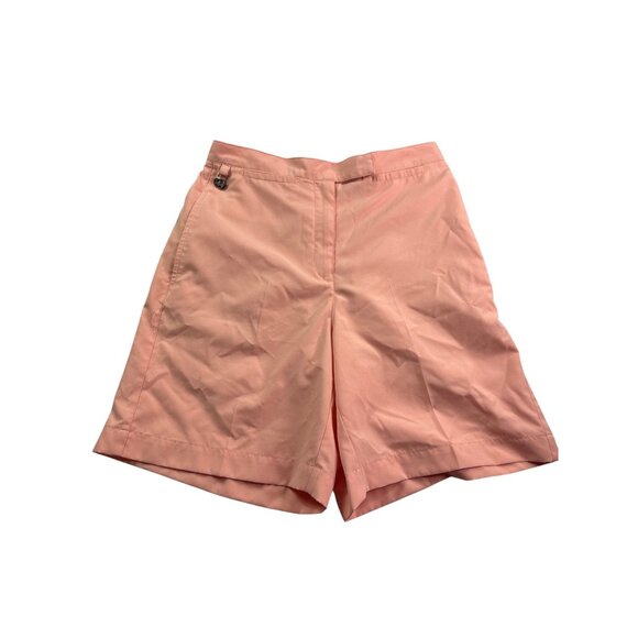 Lizgolf Womens Peach Bermuda Golf Shorts Size 6 High Waisted - Picture 1 of 4